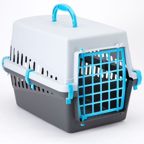 Panier De Transport Animaux Plastique Bleu 50x33x32cm