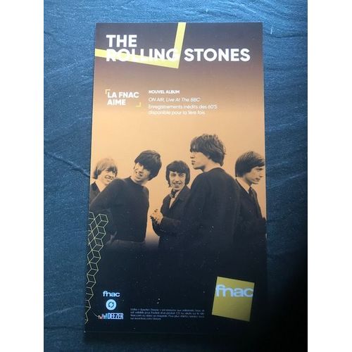 Rolling Stones On Air Plv Fnac Carton Rigide 20cm *15cm