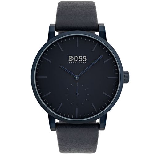 Montre Boss Essence En Cuir Bleu