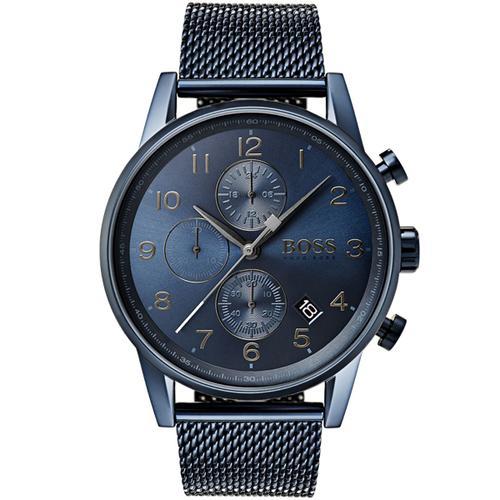 Hugo Boss Montre Bleu Chronographe Hommes Navigator 1513538