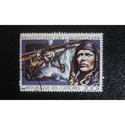 Timbre Comores ( Yt ) 1978 Charles Lindbergh