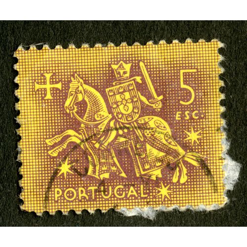 Timbre Oblitéré Portugal, 5 Esc
