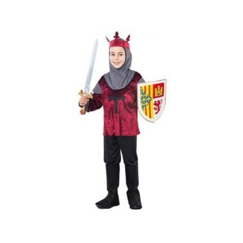 Deguisement Chevalier Rouge 7-9 Ans (Armes Non Incluses) - Panoplie Garcon - Costume Enfant