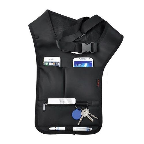 Sacoche Gilet En Bandoulière Multi Poche Sécurité Antivol