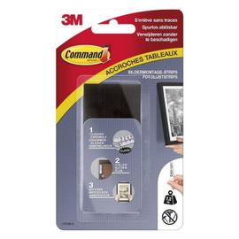 3M COMMAND Languettes de fixation - Grand modele - Noir