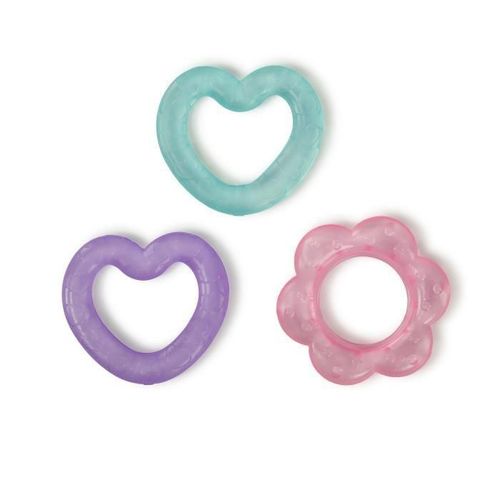 Bright Starts Lot De 3 Anneaux De Dentition Pretty In Pink Chill Et Teethe
