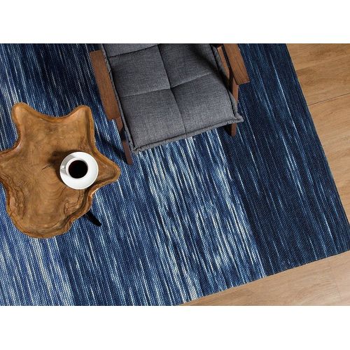 Tapis En Dégradé De Bleu 140 X 200 Cm Kapakli
