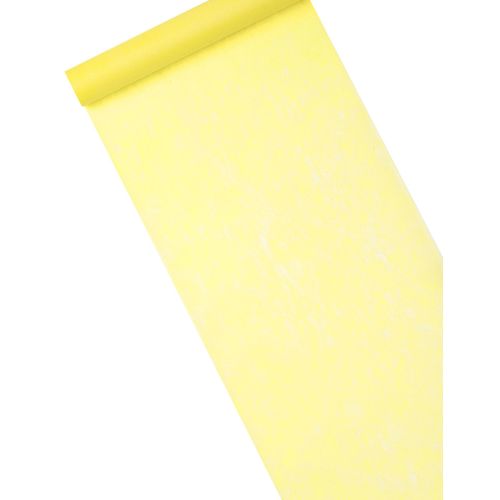 Chemin De Table Intissé Uni Jaune Vif Taille Unique