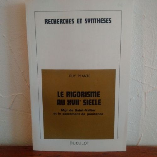 Recherches Et Syntheses Le Rigorisme Au Xviii Eme Siecle