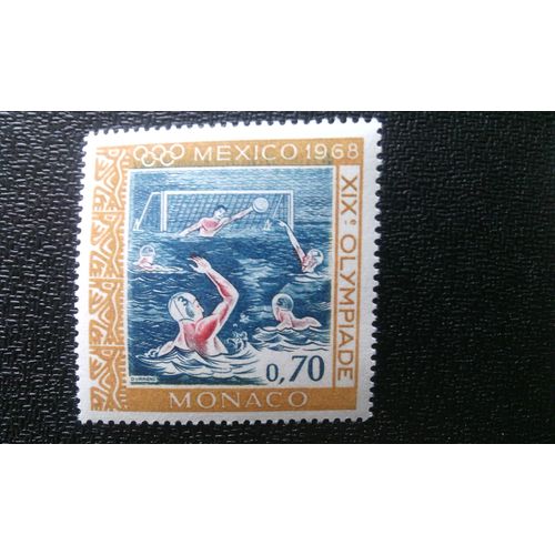 Timbre Monaco ( Yt 739 ) 1968 Jeux Olympiques D'été 1968, Mexico Water Polo
