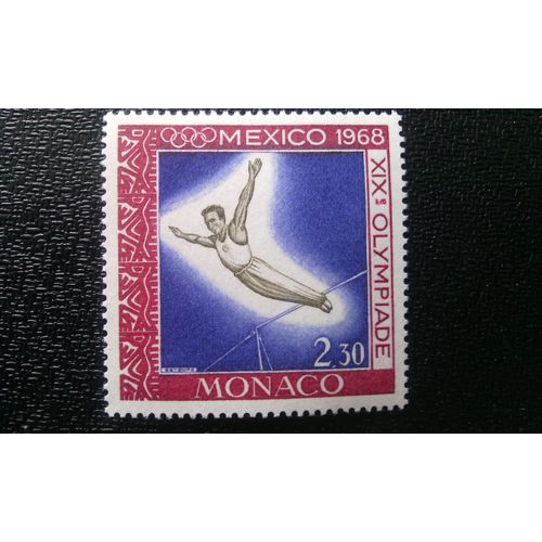 Timbre Monaco ( Yt 741 ) 1968 Jeux Olympiques D'été 1968, Mexico Barre Haute