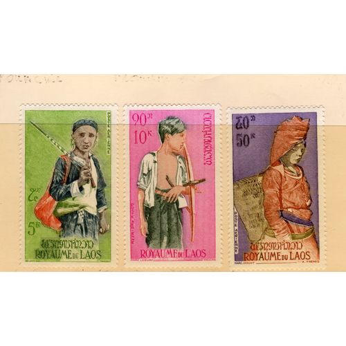 Timbres De Poste Aérienne Du Laos (Ethnies)