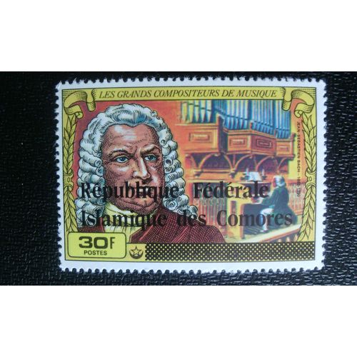 Timbre Comores ( Yt 212 ) 1978 Jean-Sébastien Bach
