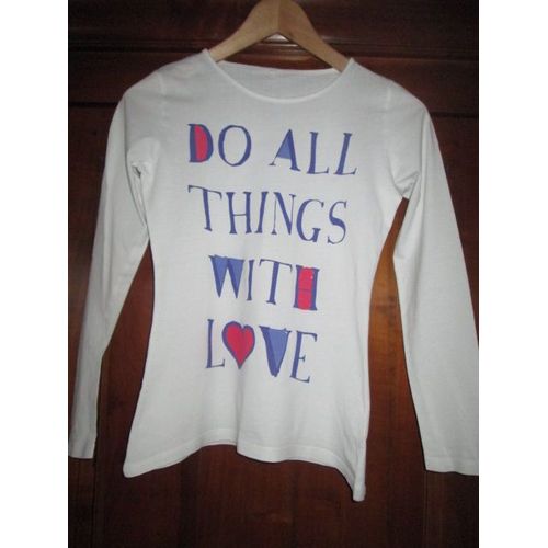 T-Shirt Blanc À Message Taille 12 Ans