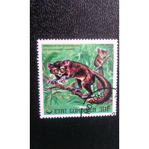 Timbre Comores ( Yt 176 ) 1977 Aye-Aye (Daubentonie Madagascariensis)