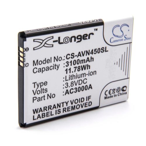Vhbw Batterie Compatible Avec Archos 45 Neon Téléphone Portable (3100mah, 3,8v, Li-Ion)