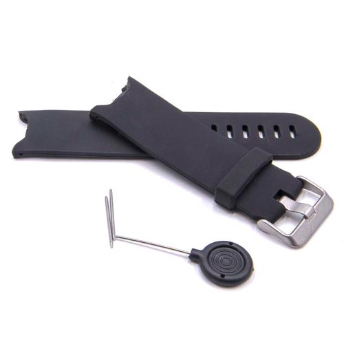 Vhbw Bracelet 11.7cm + 9.2cm Compatible Avec Garmin Approach S3 Montre Connectée - Silicone Noir