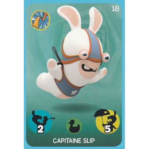 N°18 - Carte Panini Carrefour The Lapins Cretins - Capitaine Slip
