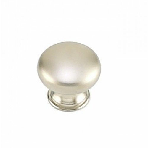Bouton de meuble plat en laiton-nickelé mat HETTICH
