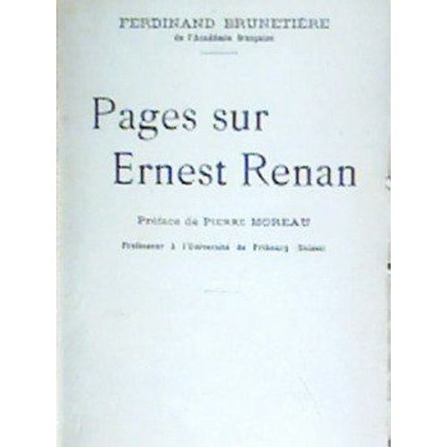 Pages Sur Ernest Renan