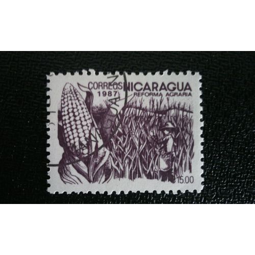 Timbre Nicaragua ( Yt 1453 ) 1987 Agriculture Du Maïs