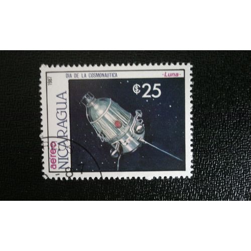 Timbre Nicaragua ( Yt Pa 1181 ) 1987 Luna