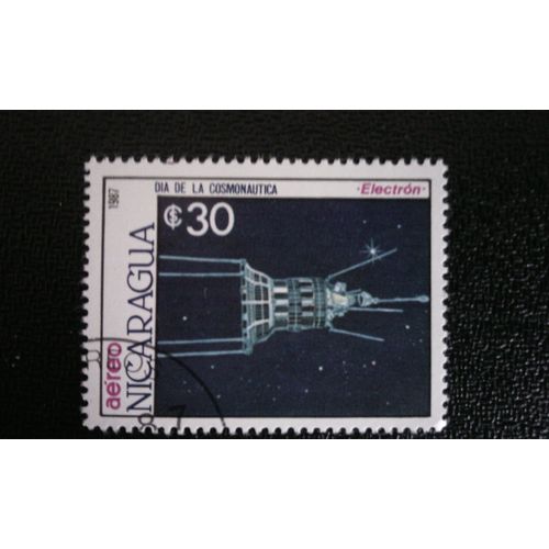 Timbre Nicaragua ( Yt Pa 1183 ) 1987 Électron