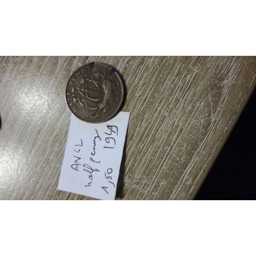 Half Penny 1949 Angleterre En L Etat Sur Les Photos