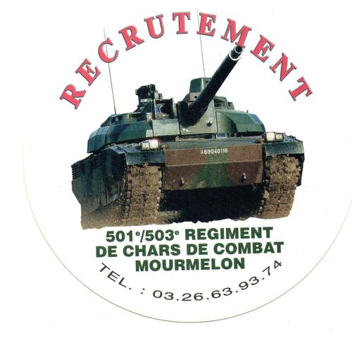 501 503 Rcc Rc 80 Chars De Combat As De Champagne Char Xl Leclerc Autocollant Recrutement