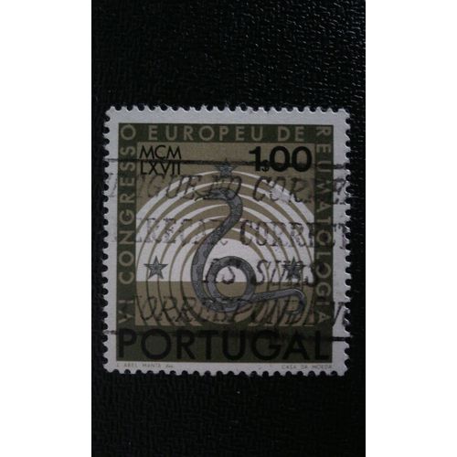 Timbre Portugal ( Yt 1021 ) 1967 6ème Congrès Européen De Rhumatologie
