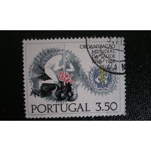 Timbre Portugal ( Yt 1039 ) 1968 (Organisation Mondiale De La Santé), 20e Anniversaire