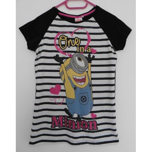 T-Shirt Multicolore. One Love In A Minion. Despicable 2. Coton. 14 Ans