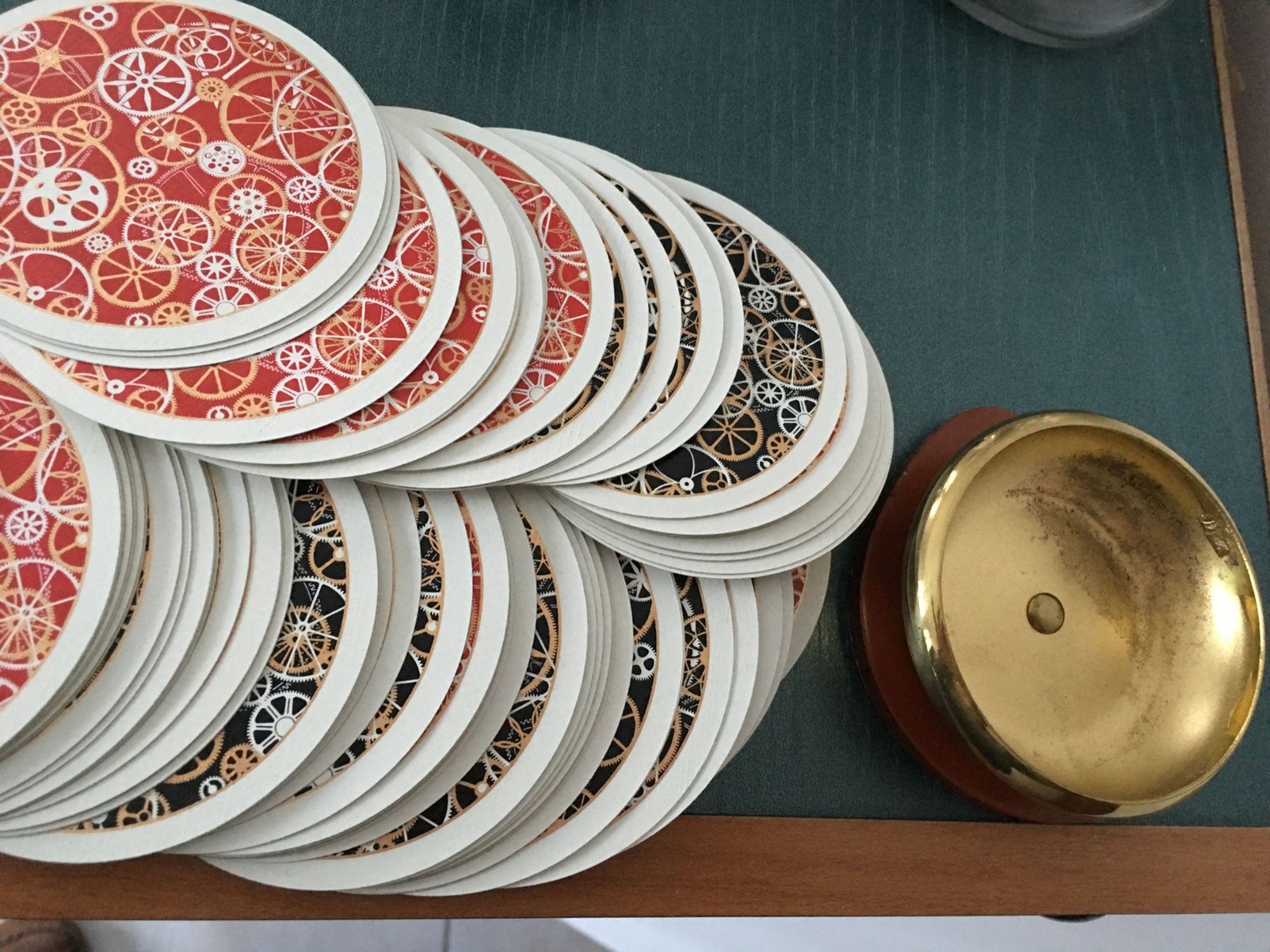 Double Jeu De Cartes Rondes Waddington Avec Cendrier Rakuten