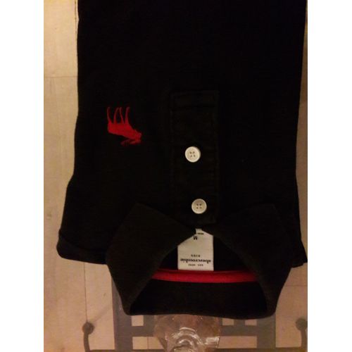 Polo Noir Abercrombie Taille M Manche Longue