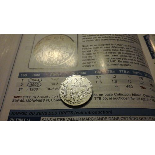 25 Centimes Patey 1904 En L État Sur Les Photos
