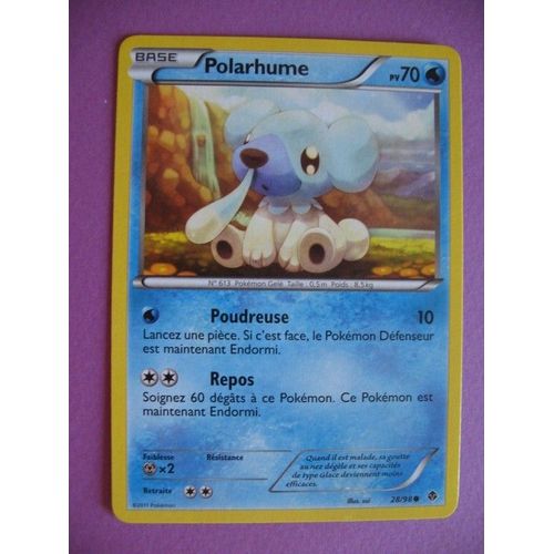 Carte Pokemon - Polarhume - 28/98 - Pouvoirs Emergents - 2011 - C