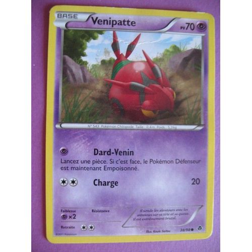 Carte Pokemon - Venipatte - 38/98 - Pouvoirs Emergents - 2011 - C
