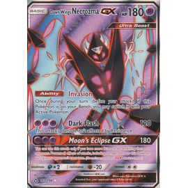 Carte Pokemon - Dawn Wings Necrozma Gx ( Necrozma Aile De L'aurore Gx ) - 143/156 - Ultra Rare En Full Art - Soleil Et Lune 5 - Version Anglaise -