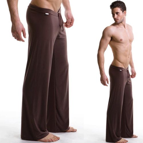 Pantalon Détente S M L Marron Noir Soyeux Homme Dessous Man Underwear Soie