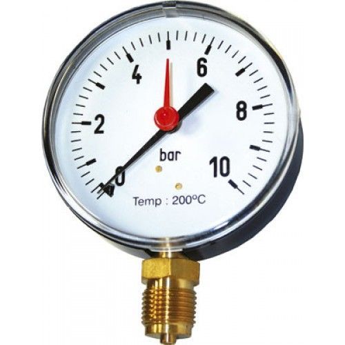 Manomètre vapeur tube brasé - diamètre 100 mm - 25 bar DISTRILABO