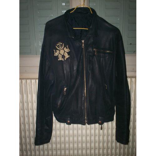 Blouson Mac Douglas Indian Cuir Xl Noir