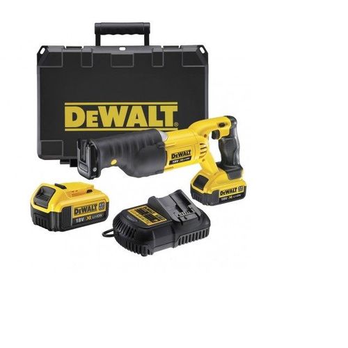 DeWalt - Scie sabre 18V 2X4Ah Li-Ion + Coffret et changement lame sans clé - DCS380M2