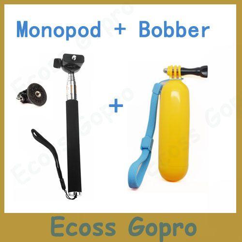 CNYO® Gopro Bobber Flottant De Poche Floaty Grip Stabilisateur + Gopro Manfrotto withTripod Mount Adapter Pour Gopro hero/2/3/3 + Accessoires