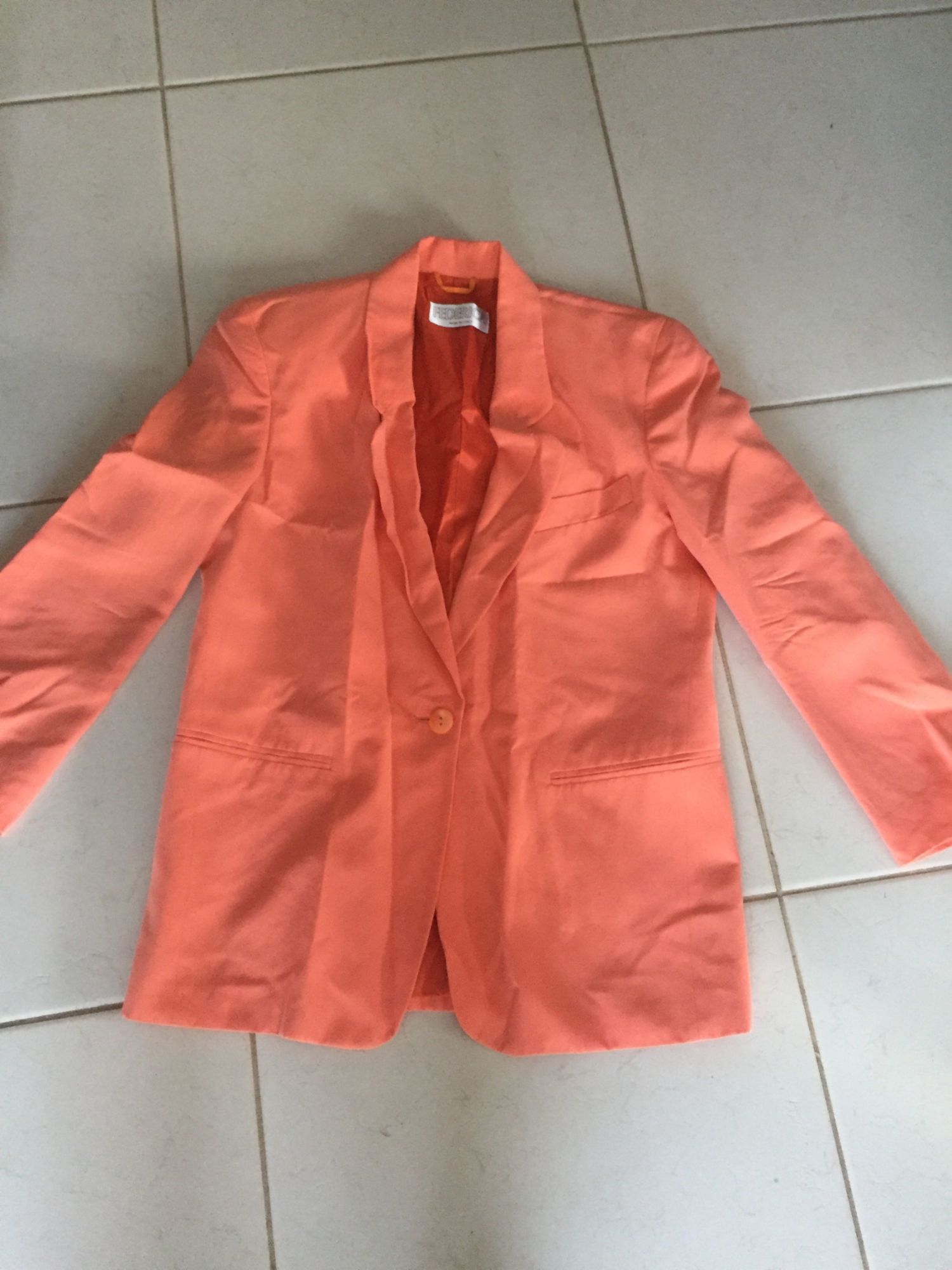 tailleur corail femme