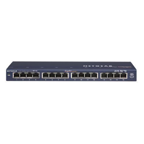 NETGEAR GS116 16 Port Gigabit Desktop Switch - Commutateur - non géré - 16 x 10/100/1000 - de bureau