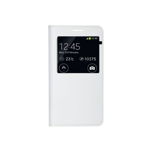 Etui Type S-View Blanc Pour Samsung Galaxy Alpha