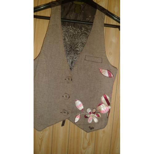 Gilet Roxy Coton S Marron