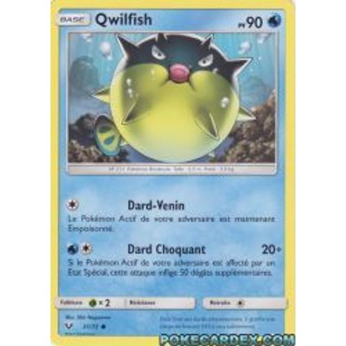 Carte Pokemon Française Qwilfish 21/ 73 Légendes Brillantes