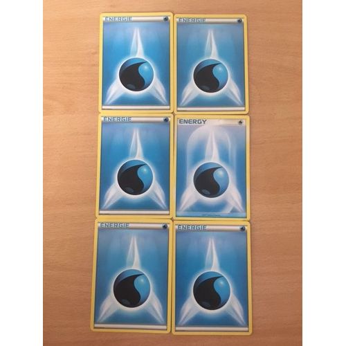 Lot De 6 Cartes Energie De Type Eau (Pokemon)