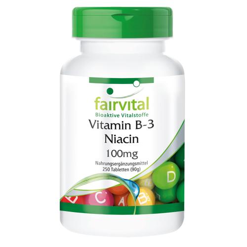 Vitamine B-3 Avec Niacine - 250 Comprimés 